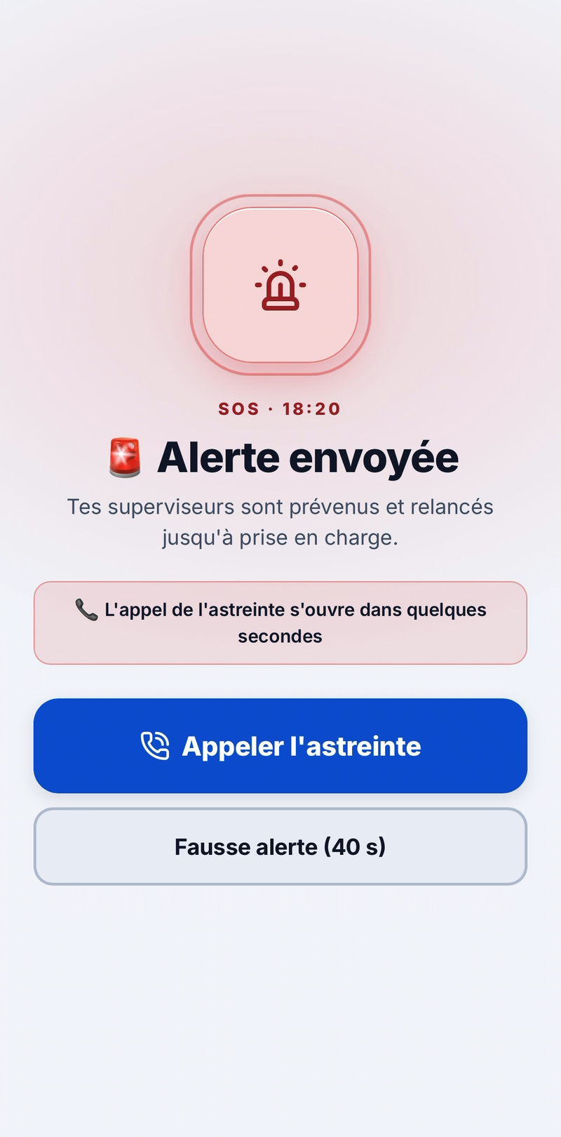 Alerte envoyée : superviseurs prévenus, appel de l'astreinte dans quelques secondes