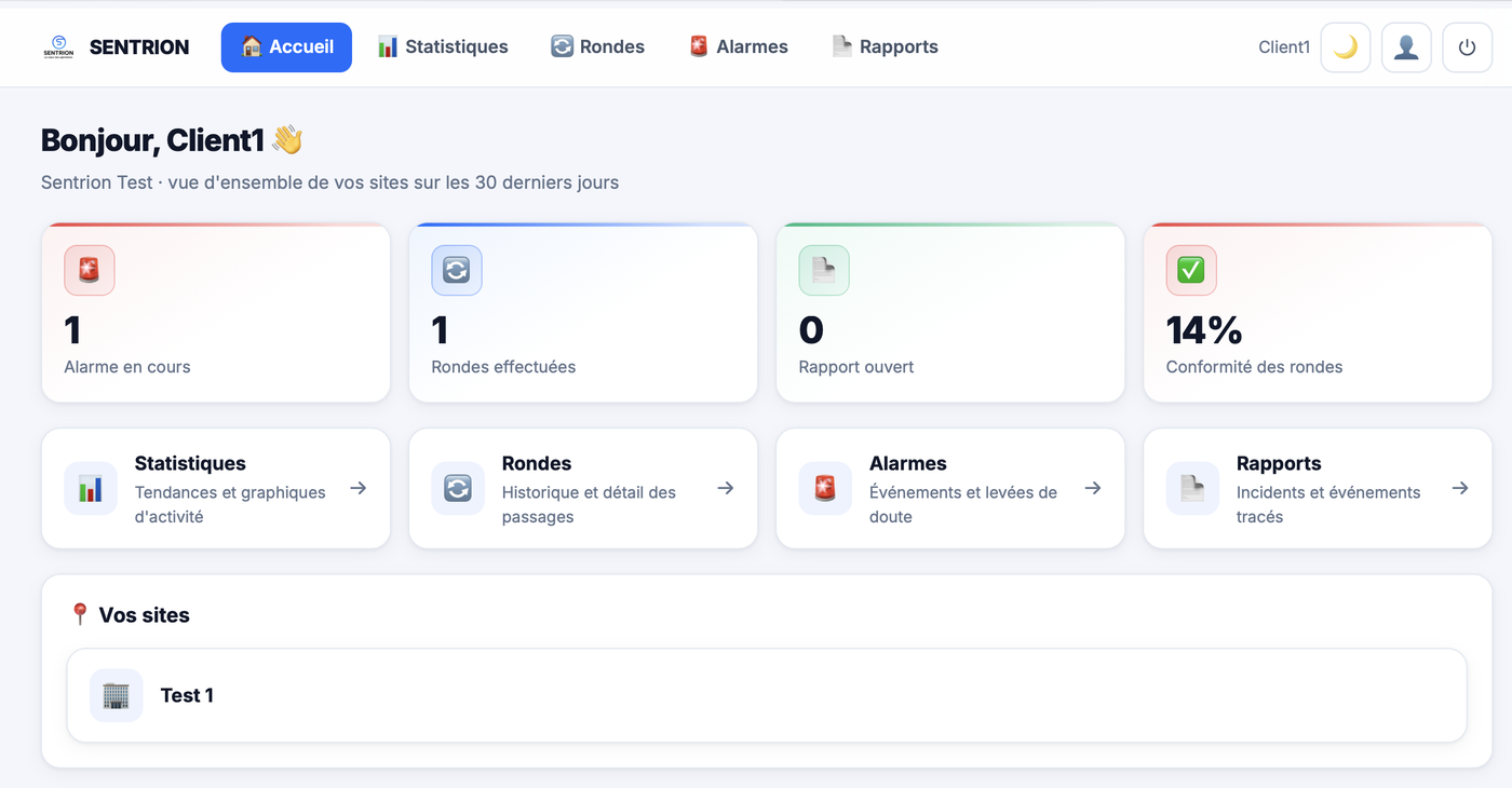Espace Client SENTRION