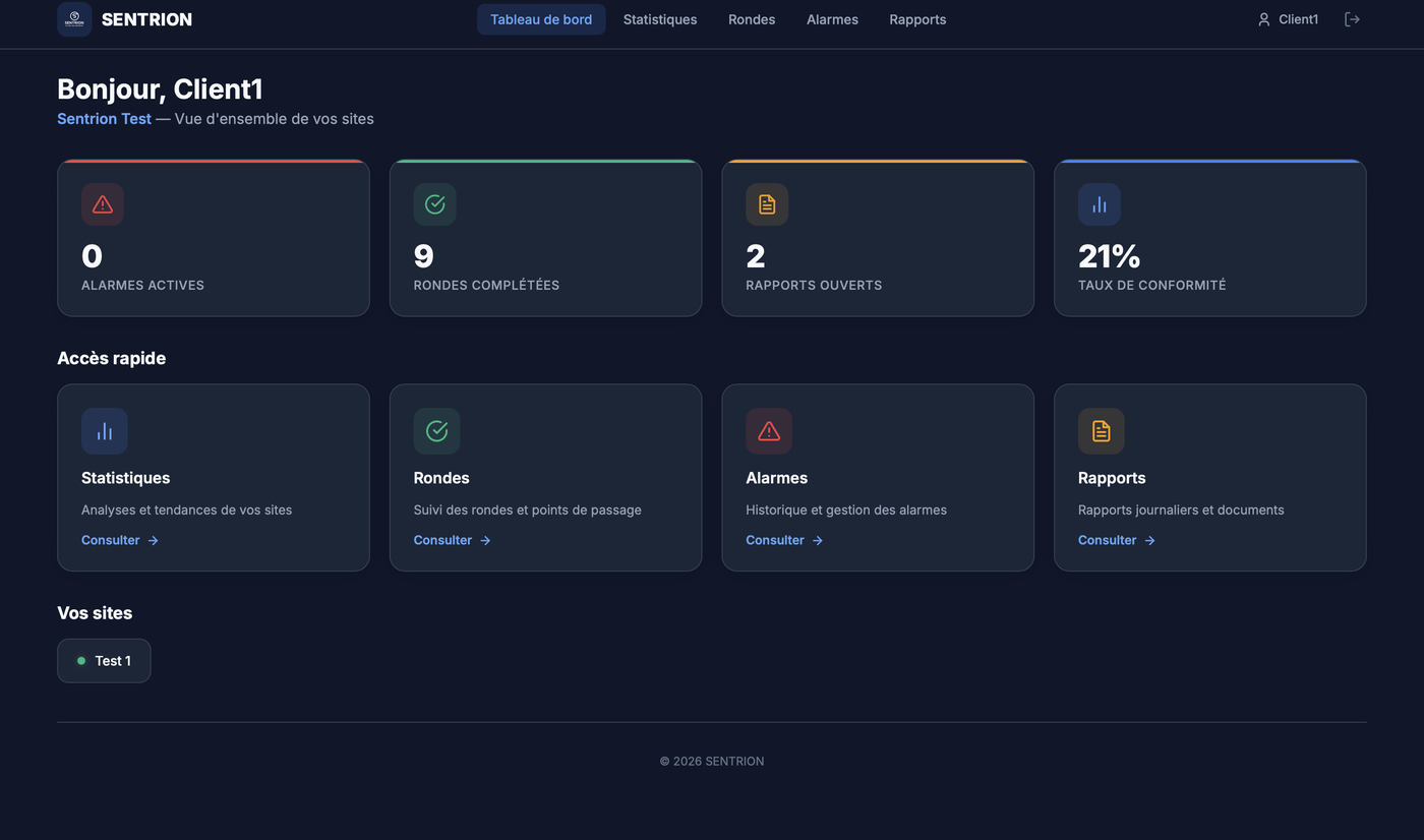 Espace Client SENTRION