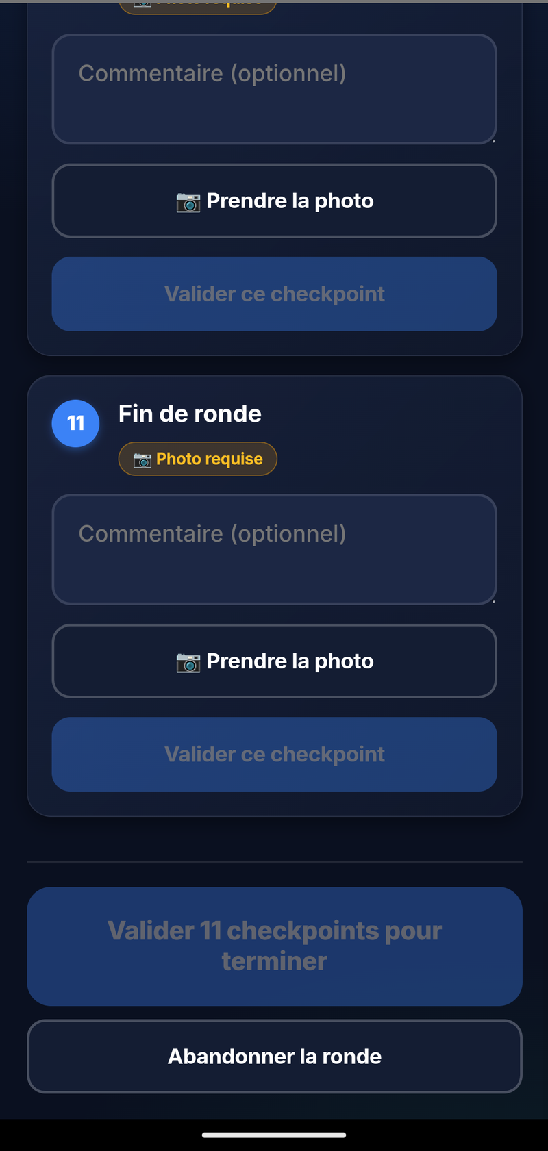 Dialog anomalie à la fin d'une ronde Sentrion Agent